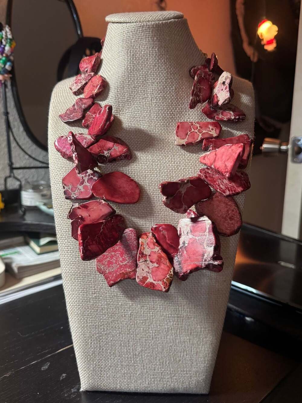 Arizona Red Turquoise Chunky Statement Necklace